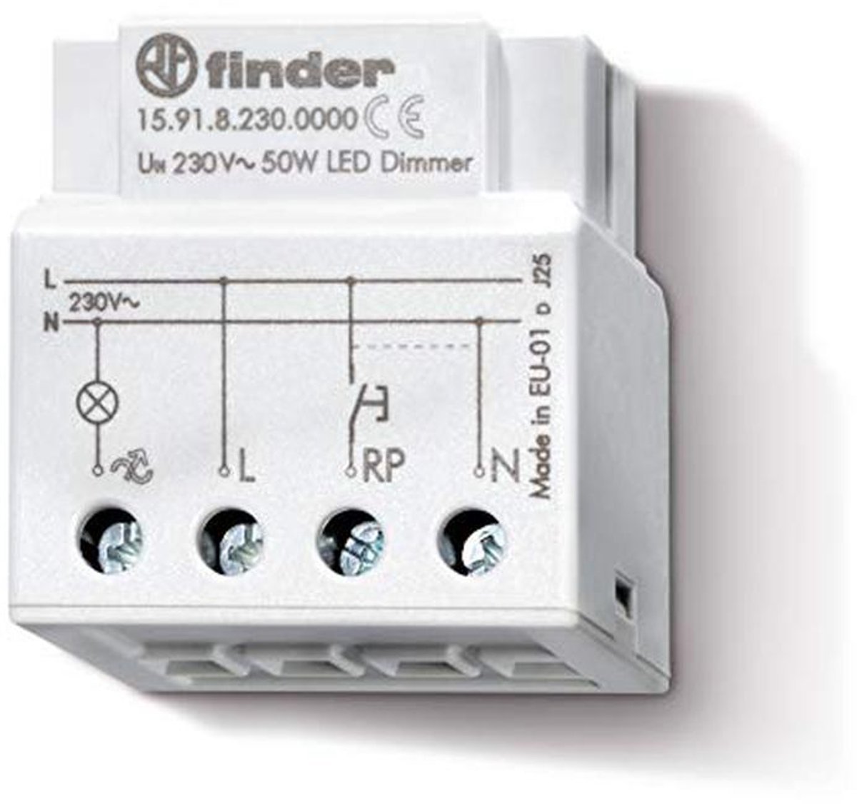 Elektronische Inbouwdimmer voor Wit Licht Lampen - 230 VAC