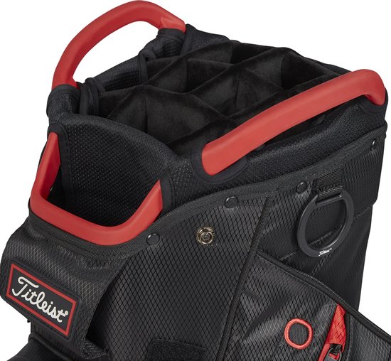 Titleist Cart 14 StaDry Waterproof Cartbag, zwart/rood van Titleist — afbeelding 3