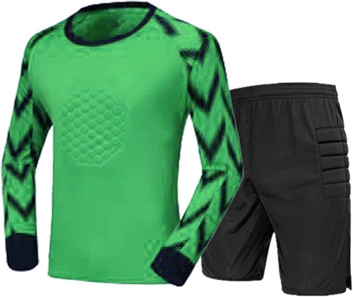 Kort Keepersshirt voor Kinderen met Lange Mouwen en Shorts, Voetbalset voor Jongens