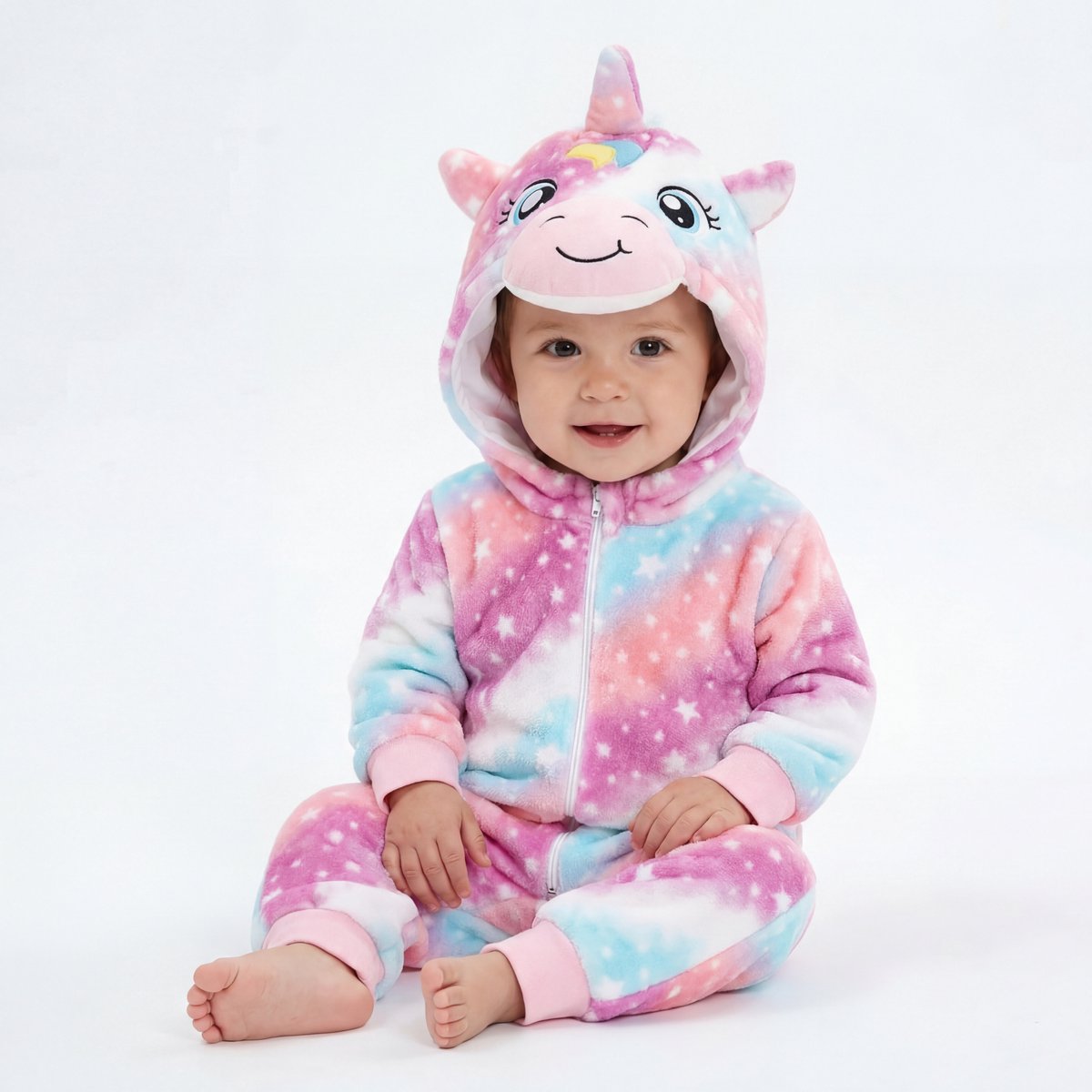 JAXY Baby Onesie - Carnavalskleding Kinderen - Verkleedkleren Jongen en Meisje - Verkleedkleding Kind - Romper - EU 98/104 (label 110) - Eenhoorn
