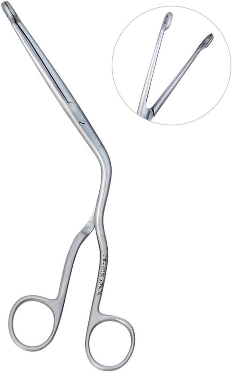 Belux Surgical Instruments / Magill Forceps 25 cm – Gebogen, Roestvrij Staal