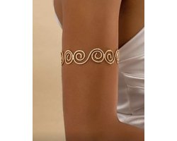 Statement armband - bovenarmband voor dames - bracelet - bracelet gold color - armband - bovenarmband - sieraden - mystic armband - gouden cuff-armband - cuff-armband - dubbele bangle - bangle armband - Forever Connected armband - armbandje -