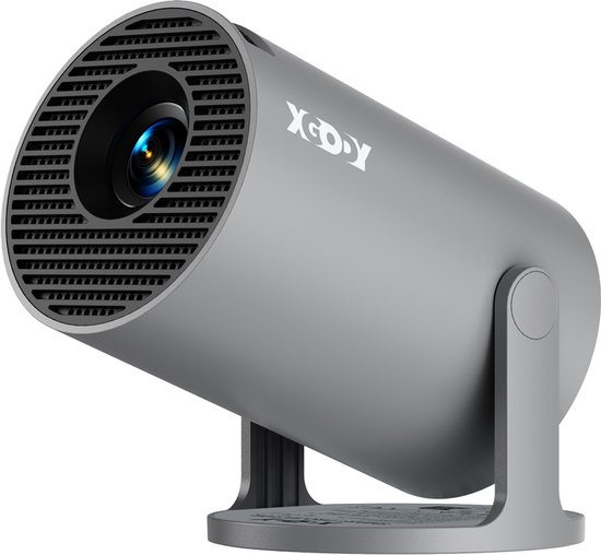 XGODY Mini Beamer 720P HD Projector 12.000 Lumen WiFi 6 Bluetooth 5.4 Android 14 Smart Cinema 130