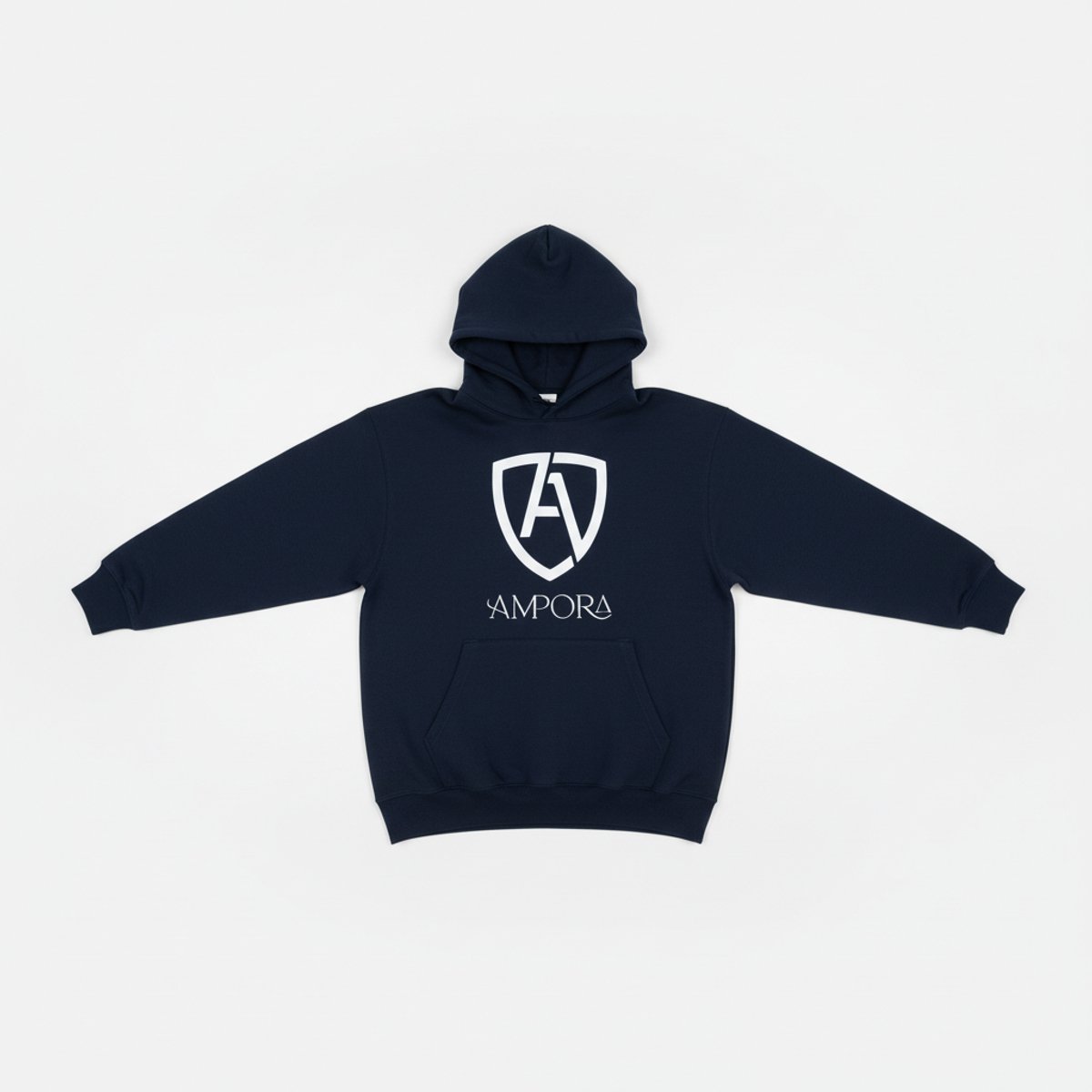 AMPORA Premium Unisex Hoodie - Marineblauw - 100% Katoen & Soft Fleece - Luxe Sportkleding