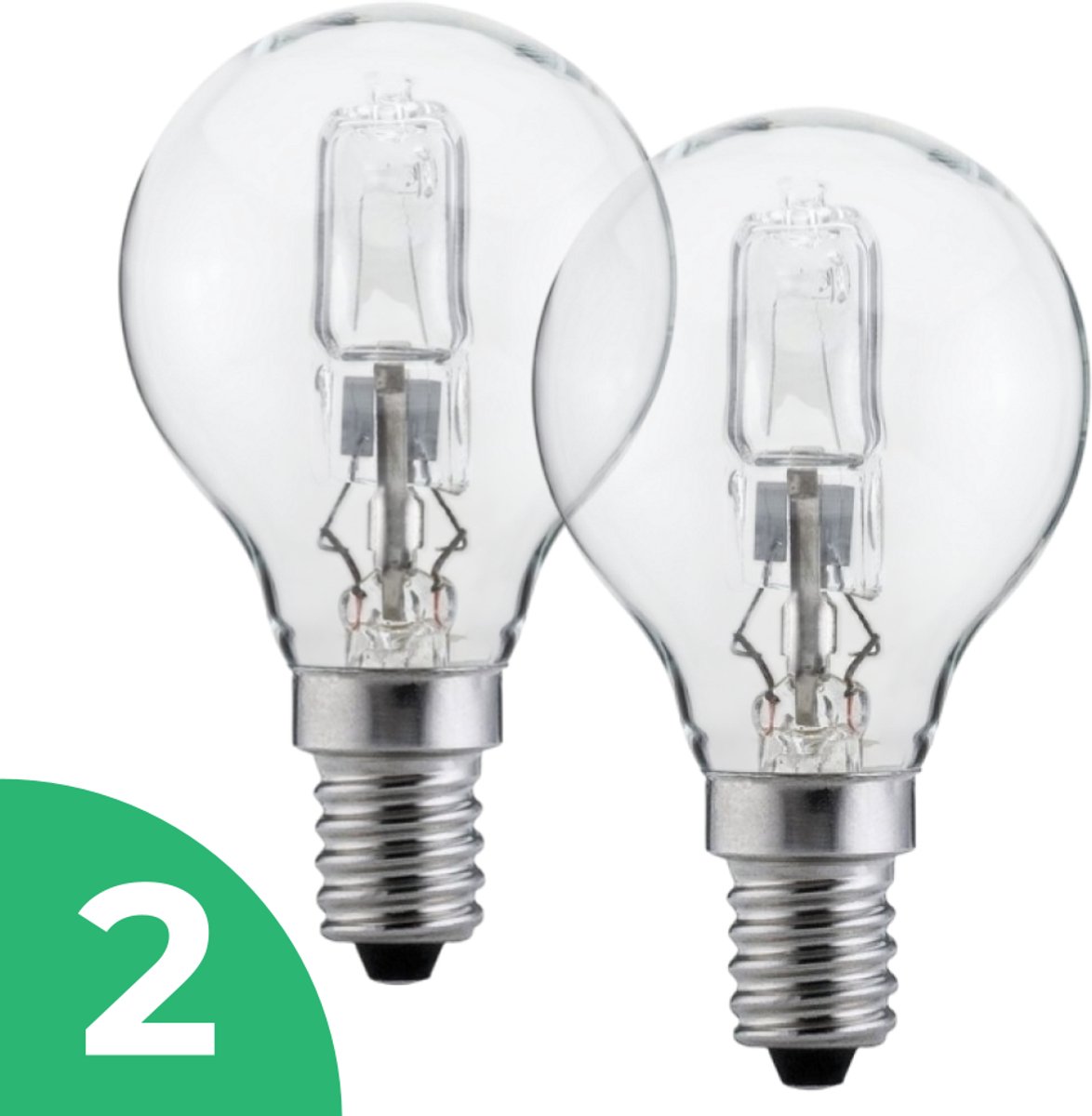 Sidef Kogel Halogeenlamp E14 - 18W - Warm Wit Licht (2700K) - 204 lm - 2 jaar - Dimbaar - 2 stuks