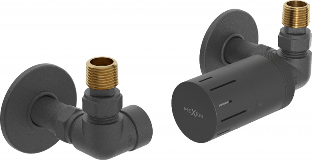 Mexen G05 axiaal thermostaatset met R-afdekplaat, antraciet - W903-958-904-66
