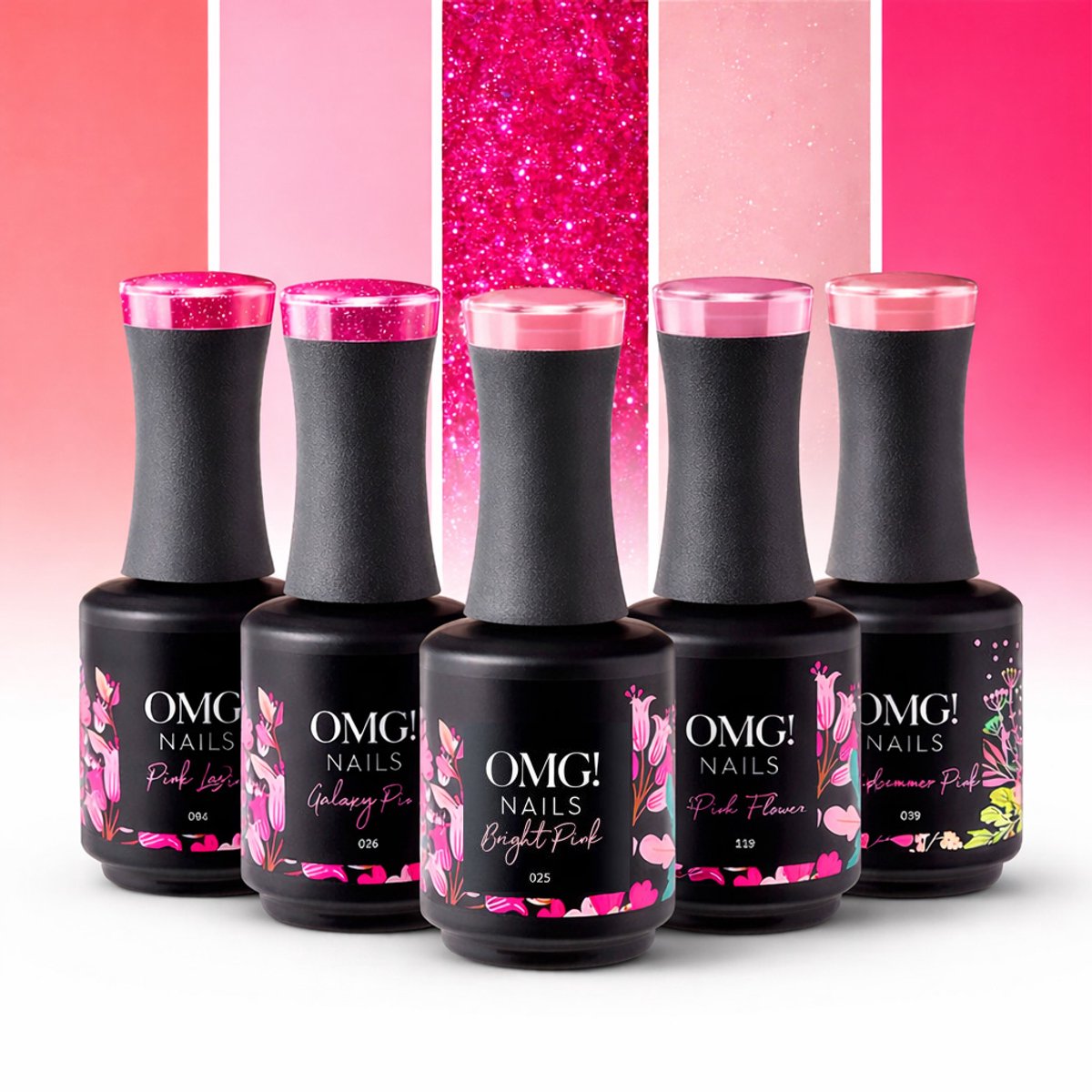 Limea OMG Gellak Set Pink 5x 15ml - Roze - Valentine Nagellak Gel lak - OMG nails