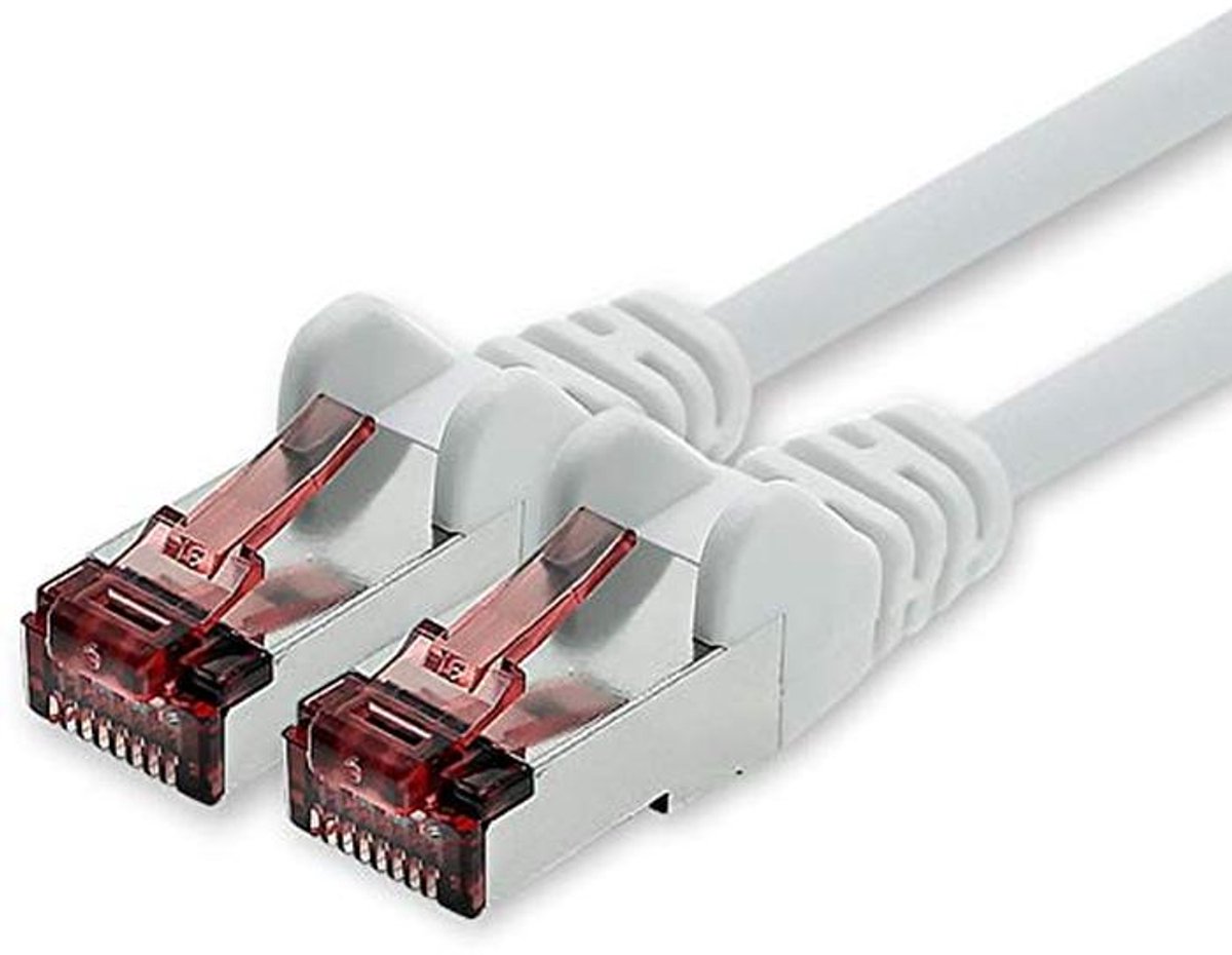 Netwerkkabel Cat.6 2m wit - 1 x Ethernetkabel Lankabel Cat6 Lan netwerkkabel Sftp Pimf patchkabel 1000 Mbit s