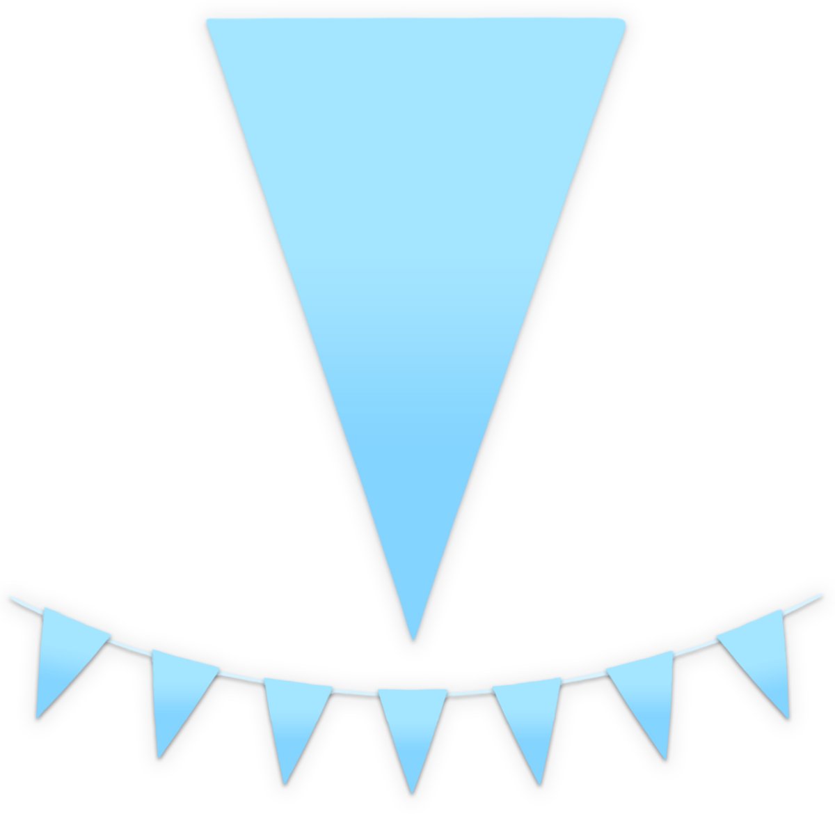 BTH - Slingers - Licht Blauw - Slingers Verjaardag - Vlaggenlijn - Verjaardag Versiering - Gender Reveal - Vlaggetjes