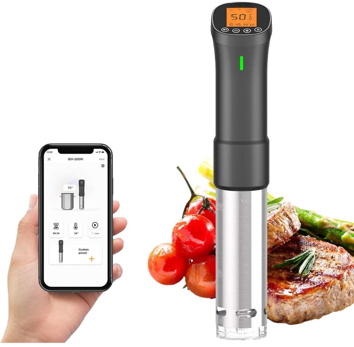 REN® Sous vide stick - Vacumeermachine - Sous Vide - Zwart - 1cm x 7cm x 39cm