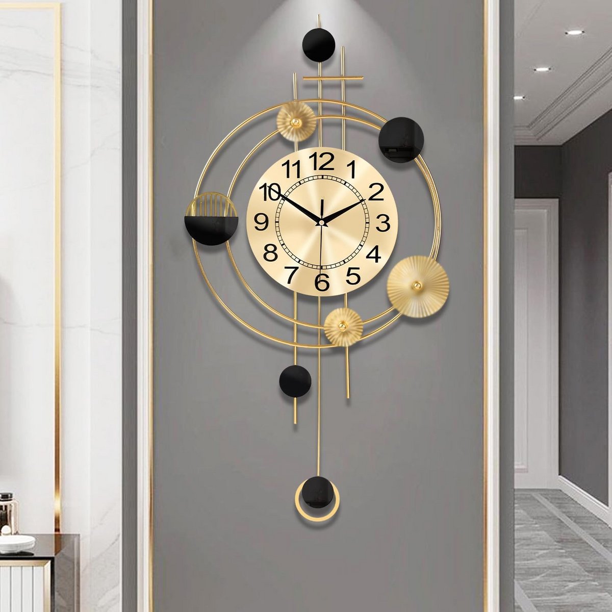 Decoratieve Ronde Wandklok voor Woonkamer en Keuken