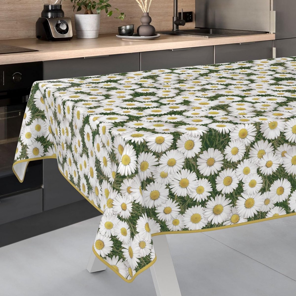 Wasbaar Tafelkleed Rond Ovaal Rechthoekig met Kamille Print