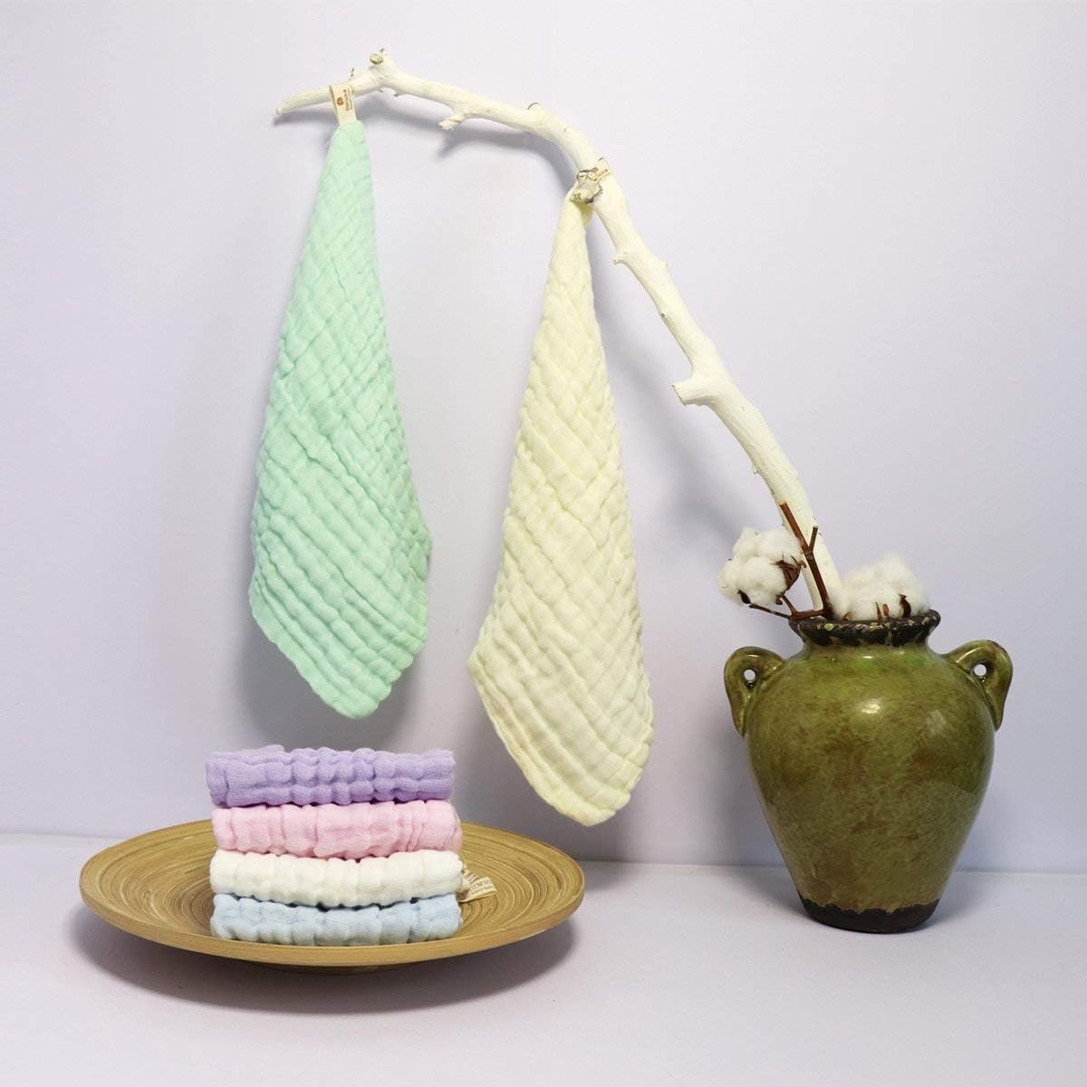 12x Zachte Hydrofiele Luiers / Wasdoekjes voor Baby - 30x30 cm - Extra Zacht voor Gevoelige Huid