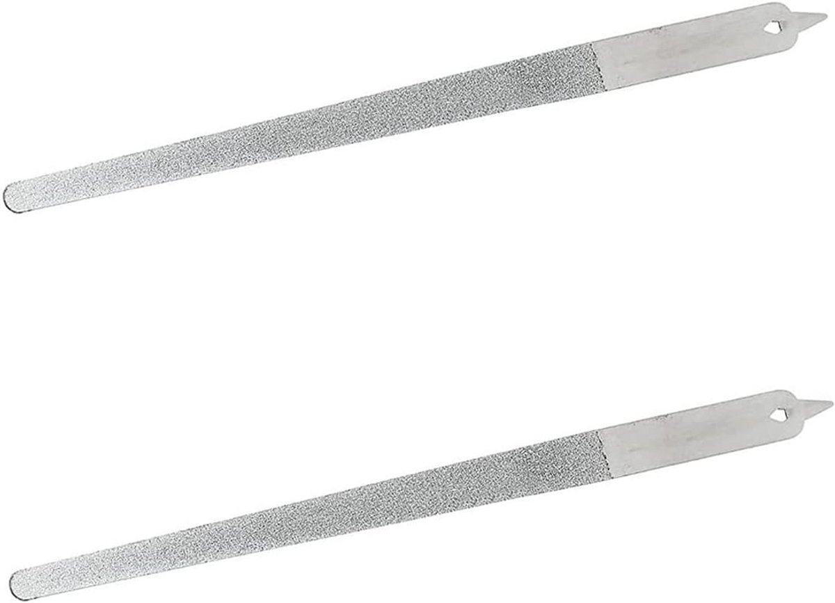 2x Diamond Dust Nagelvijl Set Roestvrij Staal 15 cm