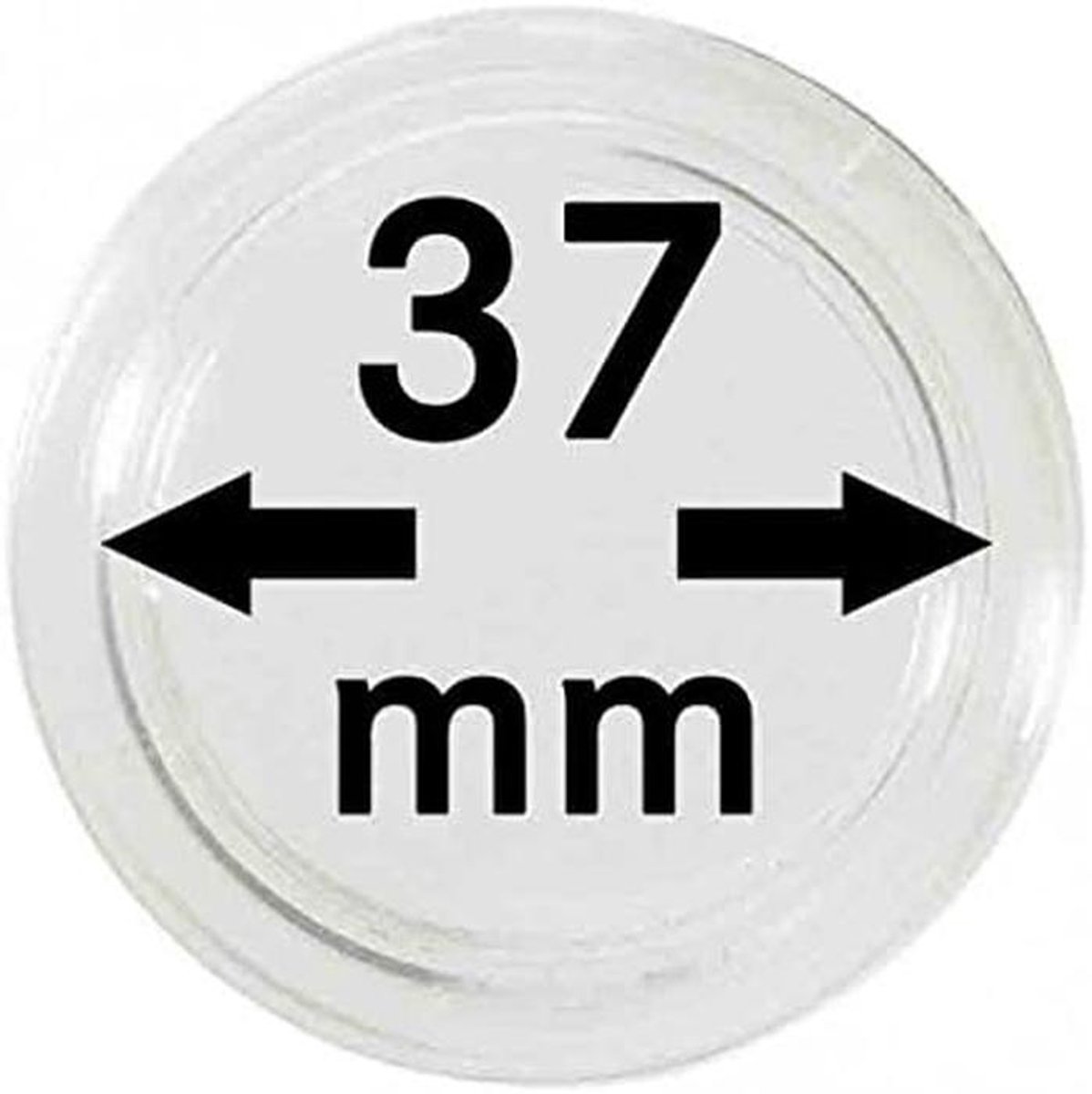 Ronde Muntcapsules 37 mm Binnenmaat - Set van 10 Stuks - Krasbestendig