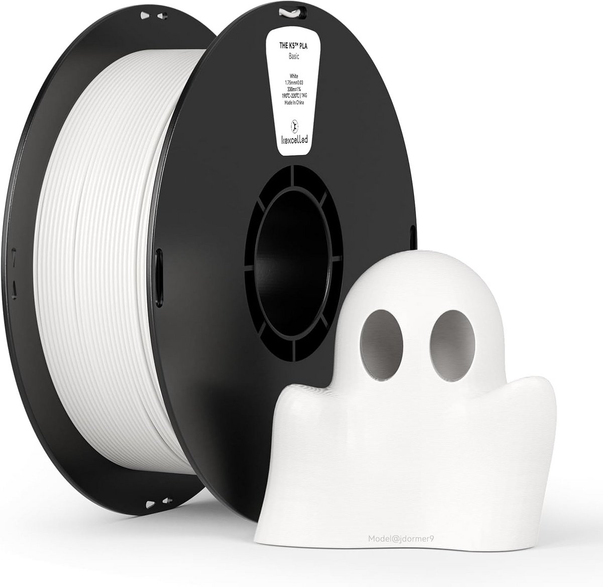 PLA Filament 1.75mm Wit - 1KG Spoel - Hoge Taaiheid & Nauwkeurigheid voor FDM Printers