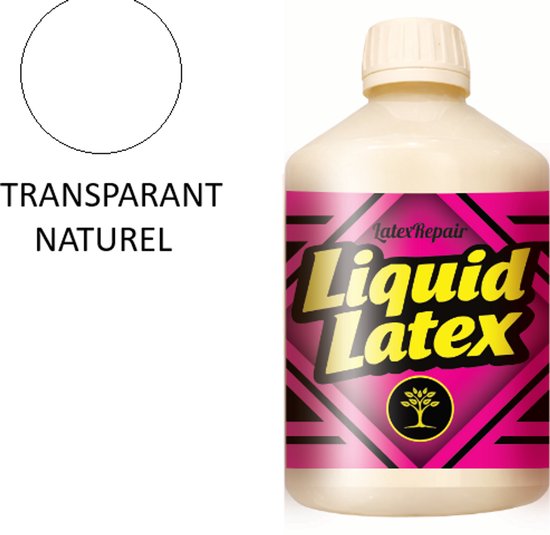 Transparant - Vloeibaar latex rubber 500 ml - liquid rubber - voor bodypaint, gietrubber, mallen, nepwonden, afdrukken, vloeibare rubber, sokkenstop, littekens, makeup, grime, decoratie, anti slip, antislip, ritsenlijm