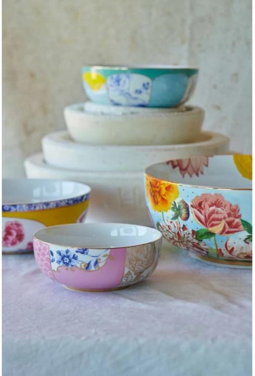 Porseleinen Kom met Pip Patroon - 17 cm - Diner/Ontbijt Schaal