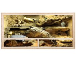 Repiterra® Terrarium 100x60x60 cm voor schildpadden van OSB hout met bovenventilatie