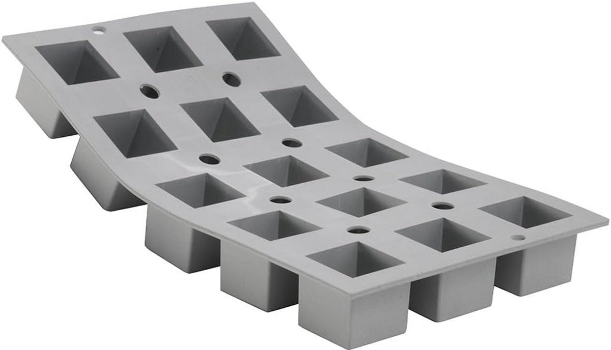 Flexibele Siliconen Bakvorm voor Blokvormige Gebakjes 15 Stuks