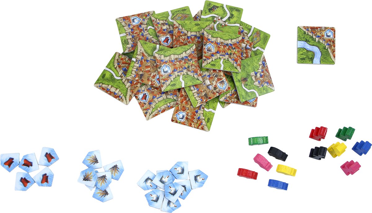 999 Games - Carcassonne: Kooplieden & Bouwmeesters - Uitbreiding 2 - Nieuwe Versie - NL -EN — afbeelding 10