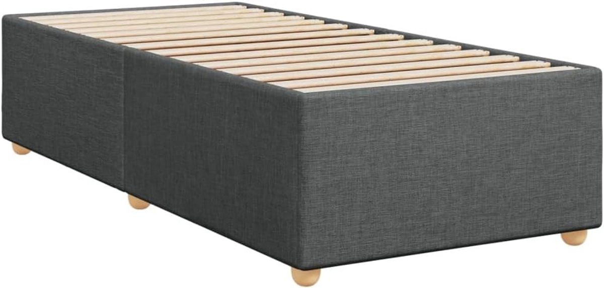 Tweepersoons Bedframe Stof Donkergrijs 100x200 cm