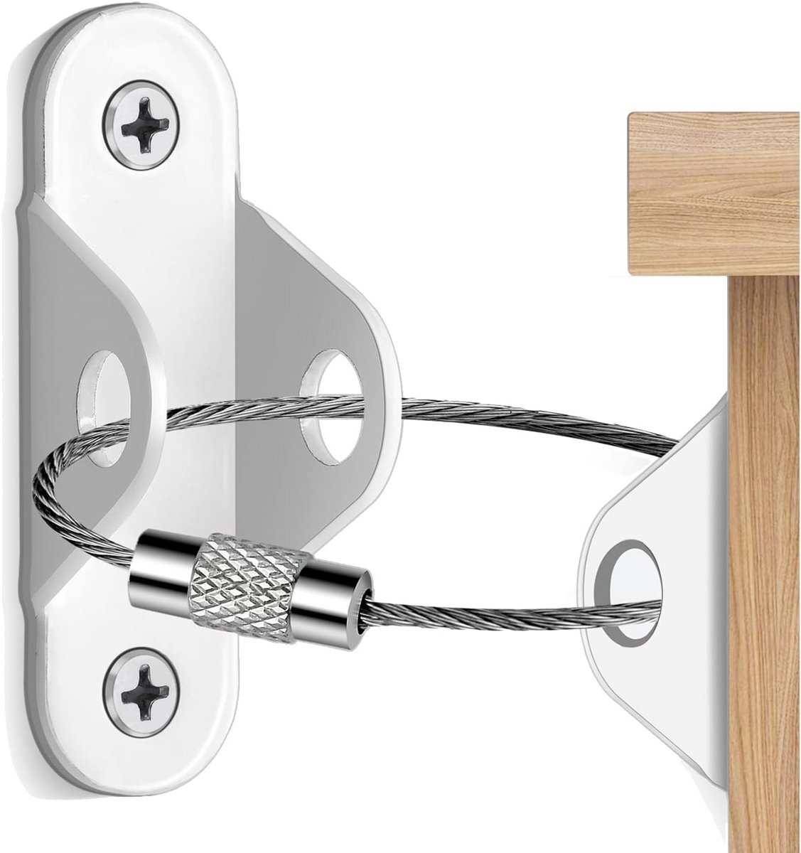 10x Meubel Beveiligingsanker - Anti-Tip Anti-Omvalgordel voor Kinderen & Huisdieren - Wandbevestiging Lades en Kasten