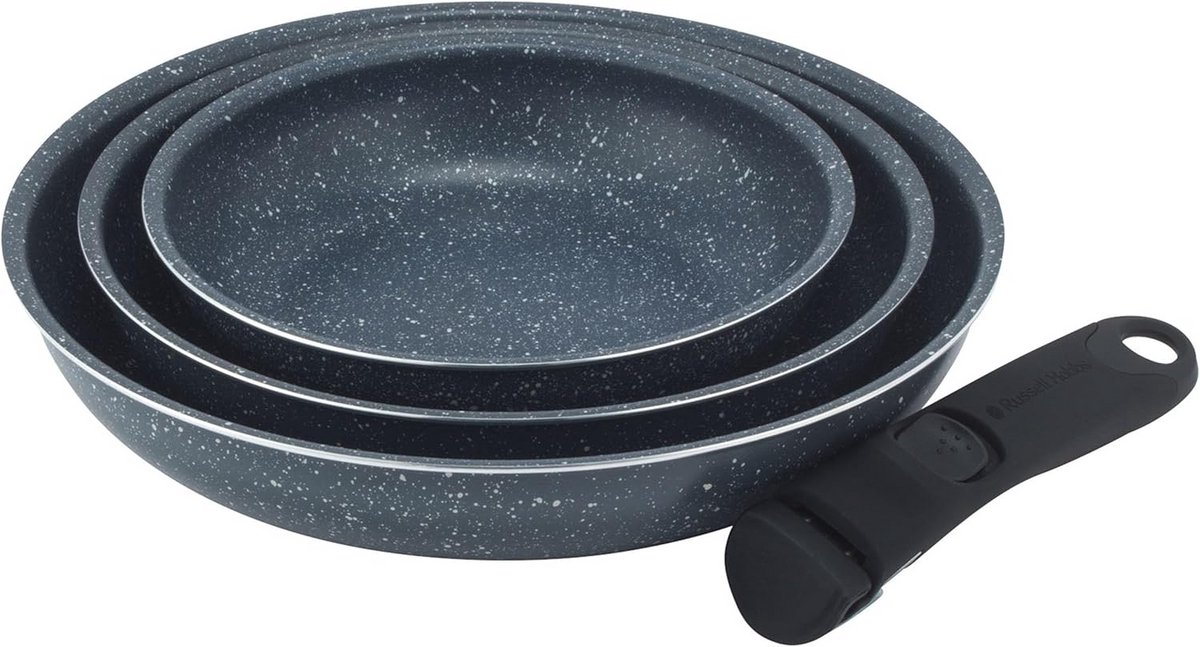 Set Koekenpannen met Afneembaar Handvat - Stapelbaar en Ovenbestendig