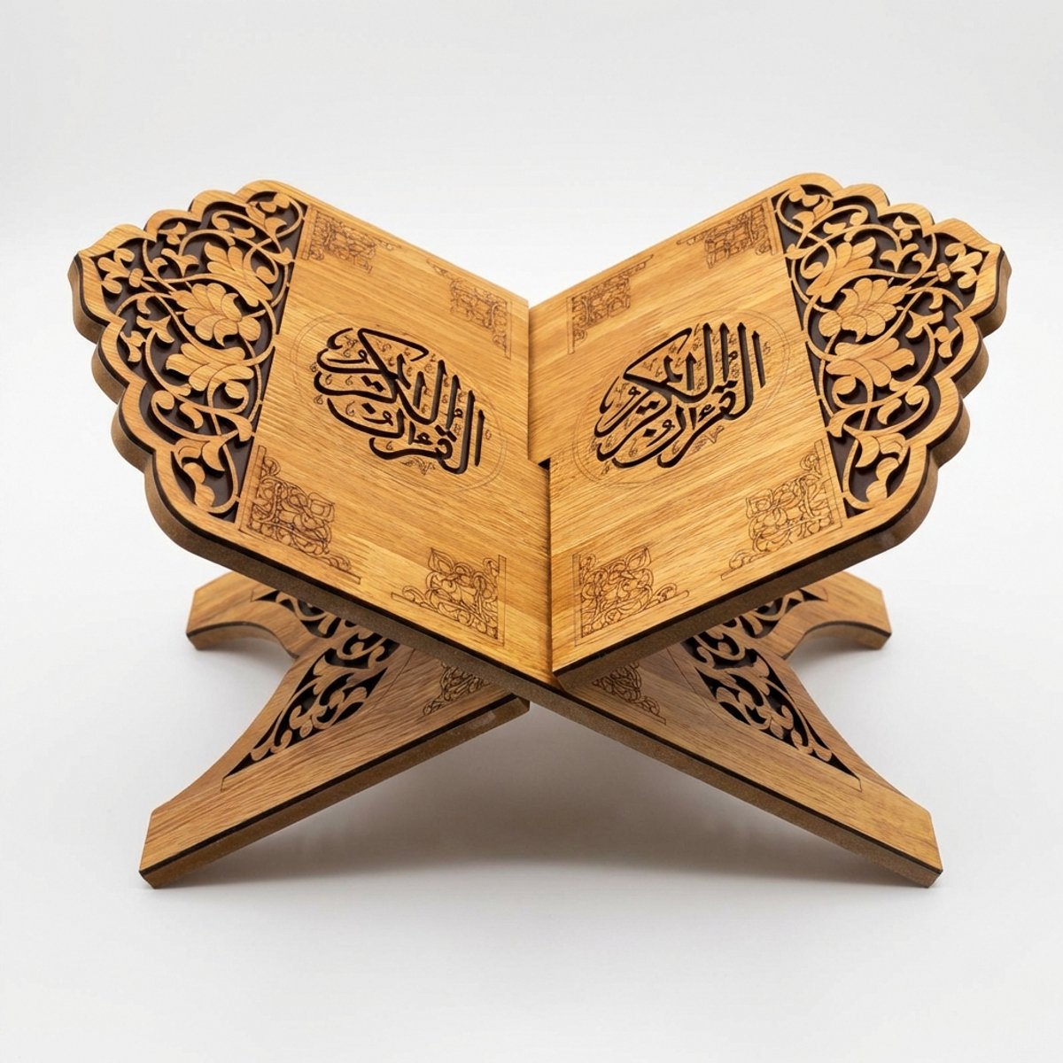 FIRASET Opvouwbare Houten Boekhouder – Koran Standaard (Rehal), Lees- en Muziekstandaard -voor Ramadan & Eid Decoratie