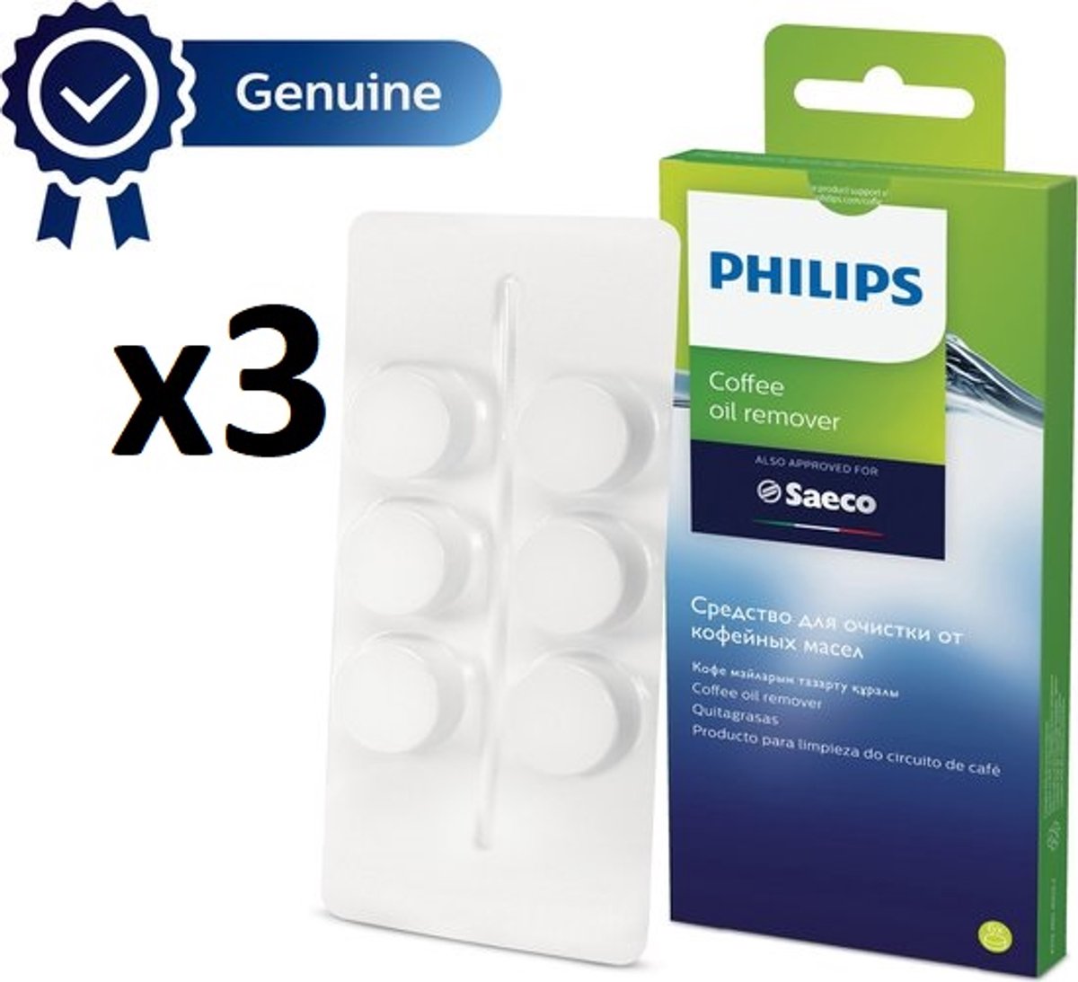 3x Philips / Saeco CA6704/10 - Koffiemachinereiniger