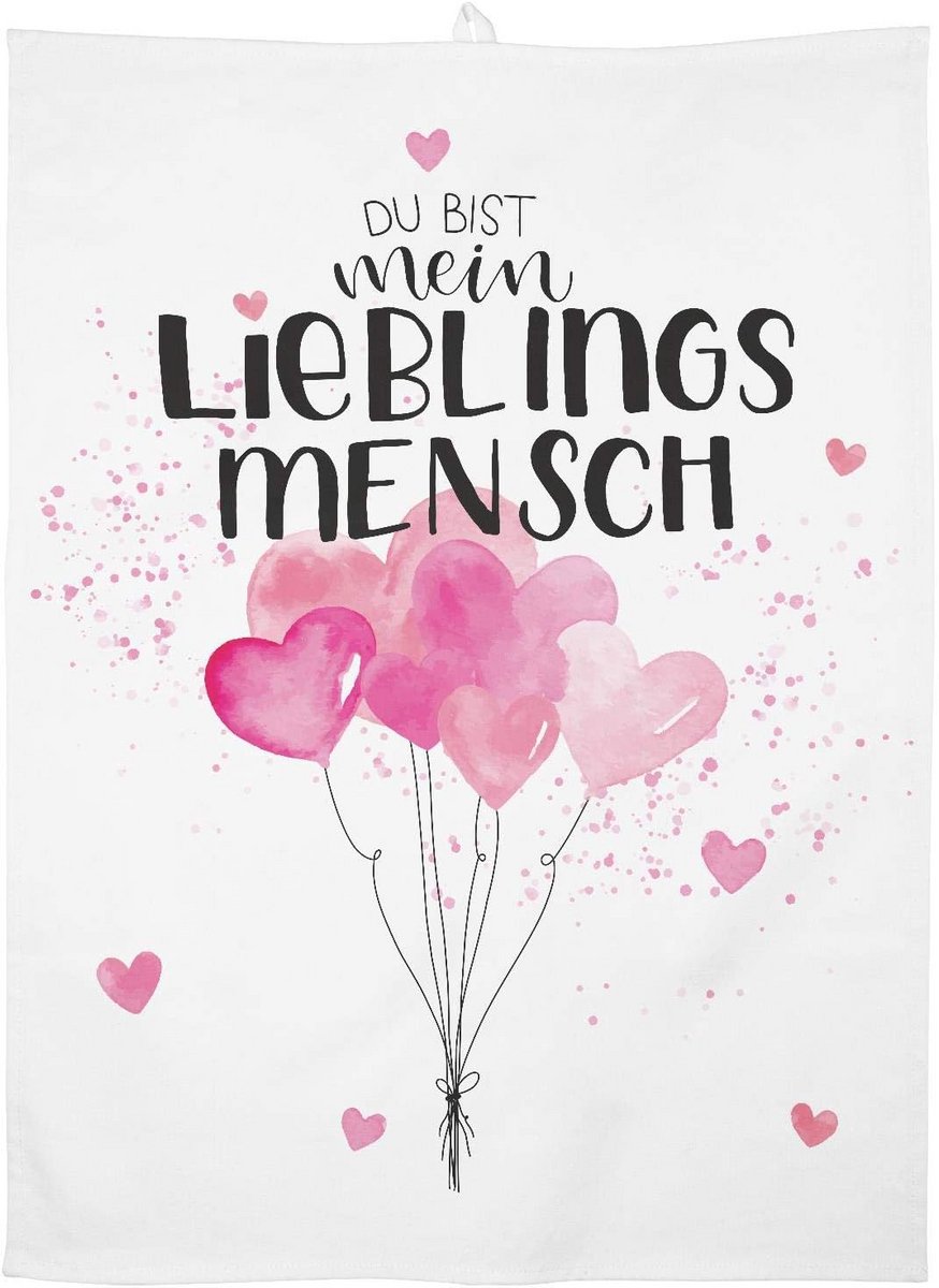 Theedoek Geschirrtuch 'Lieblingsmensch' Katoen