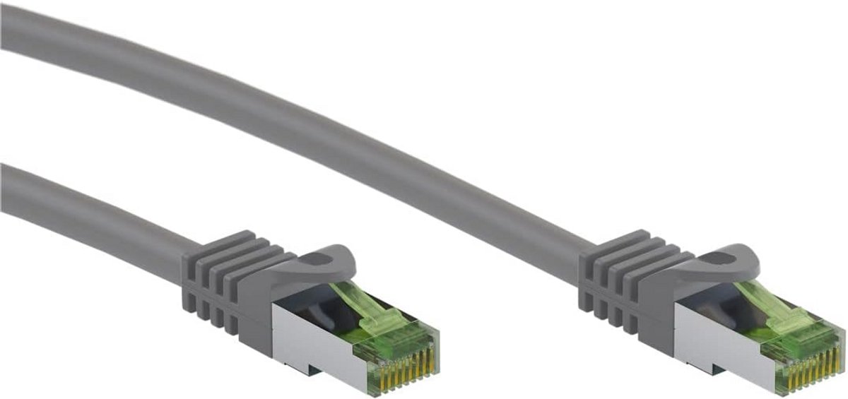 CAT 8.1 Netwerkkabel LAN Kabel High-Speed 40 Gbit S/FTP PiMF Patchkabel Grijs 1 m