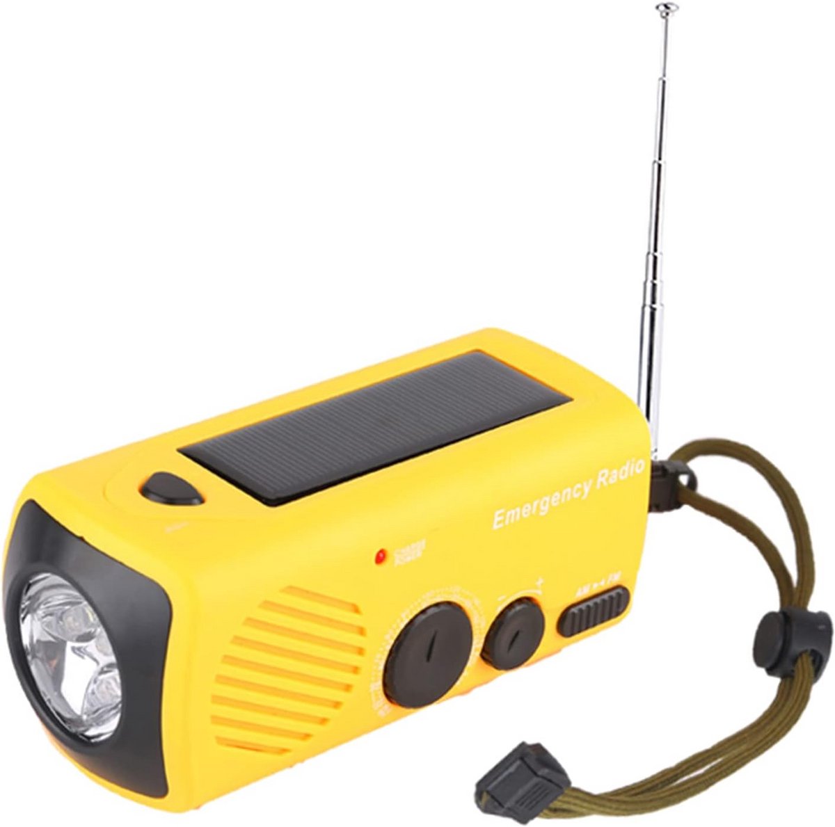 Draagbare Noodradio met Oplader, Zaklamp en SOS-alarm voor Buitenactiviteiten