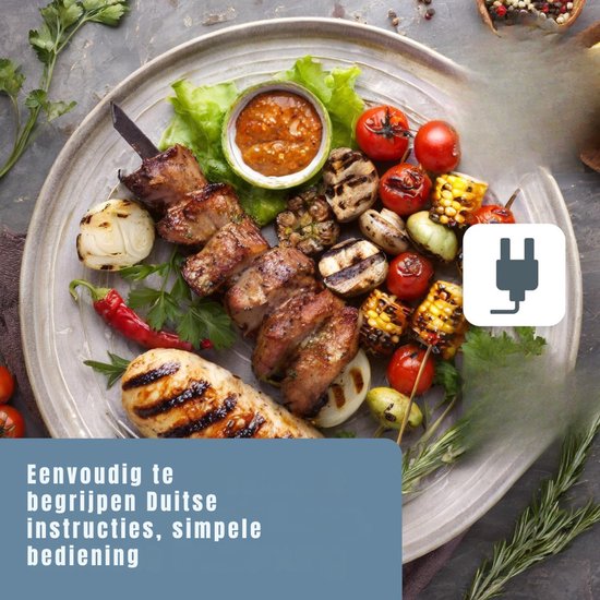 Florixa® Contactgrill met uitneembare platen - Contactgrill - Multi grill - Zilver / Zwart -‎ 35cm x 33cm x 11cm — afbeelding 2