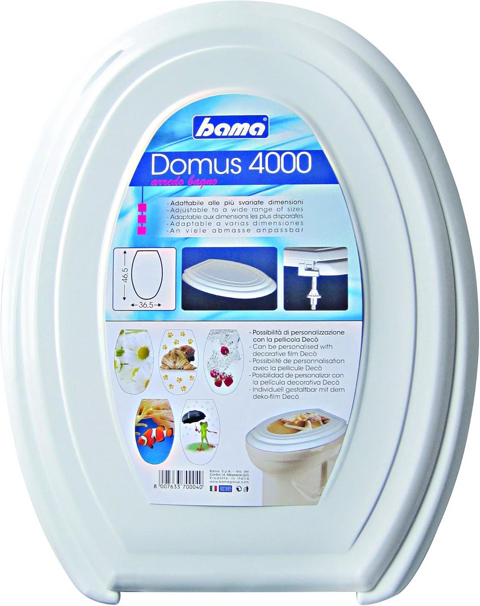 Toiletbril - WC Deksel - Badkamer Upgrade - Verstelbaar Universeel - 37 x 47 cm - Wit