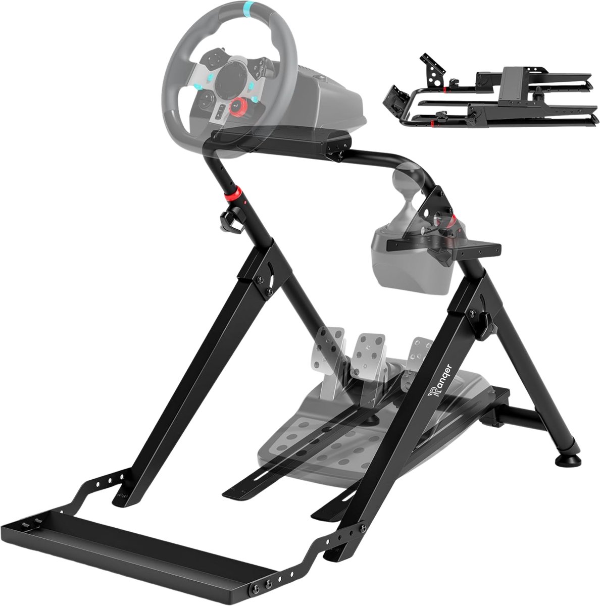 Ranqer Wheel Stand Pro - racestuur standaard - race cockpit - Inklapbaar - Verstelbaar - Geschikt voor: Logitech, Thrustmaster, Fanatec
