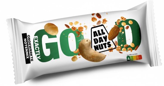 All Day Nuts – Noten snack brievenbuspakket – 16x 25g snack zakjes – notenmix – gezonde porties (Exactly Good) – ideaal voor werk, sport en thuis – past door de brievenbus (EG 25 16)