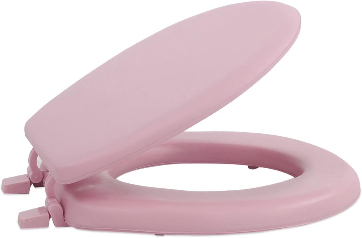 Zachte Vinyl Toiletbril voor Standaard Formaat in Roze Kleur