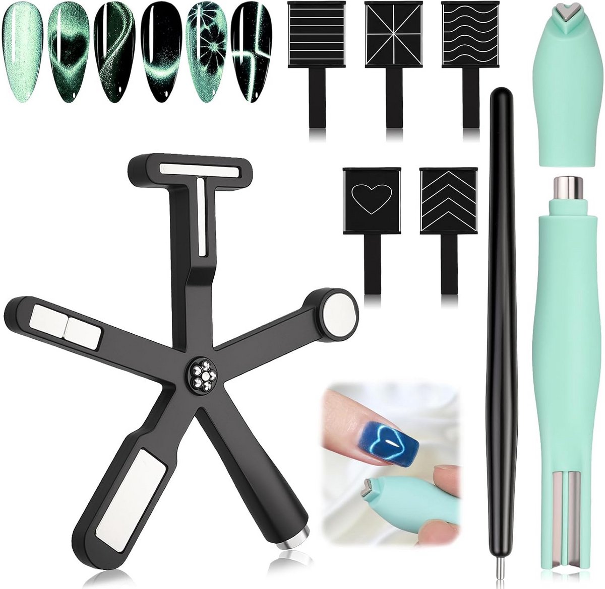 Magnetenset voor Cat Eye Nageldesign - Diverse Tools voor Nagelkunst