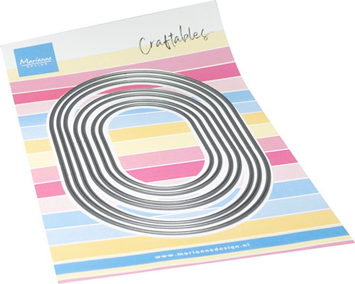 Marianne Design Craftables Basic Dies Oval Rectangle - CR1721