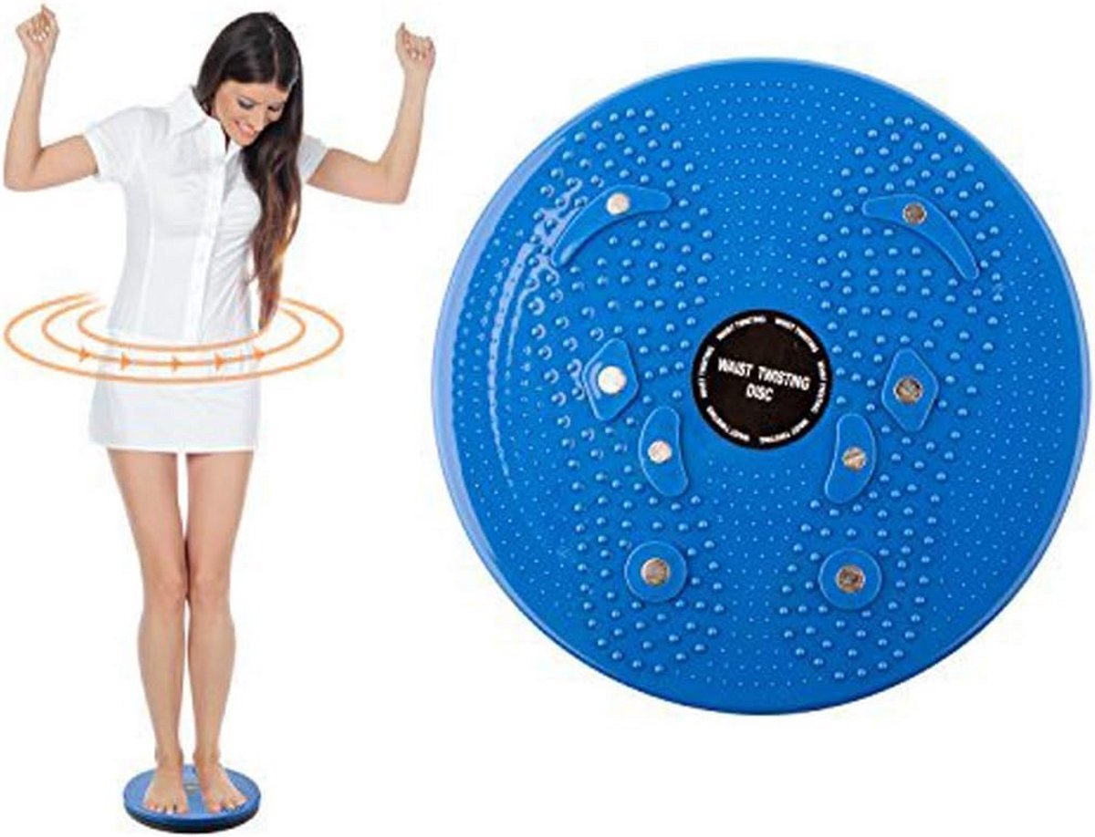 Twistbord Disc voor Taille, Heupen en Buikspieren Trainingsaccessoire Blauw