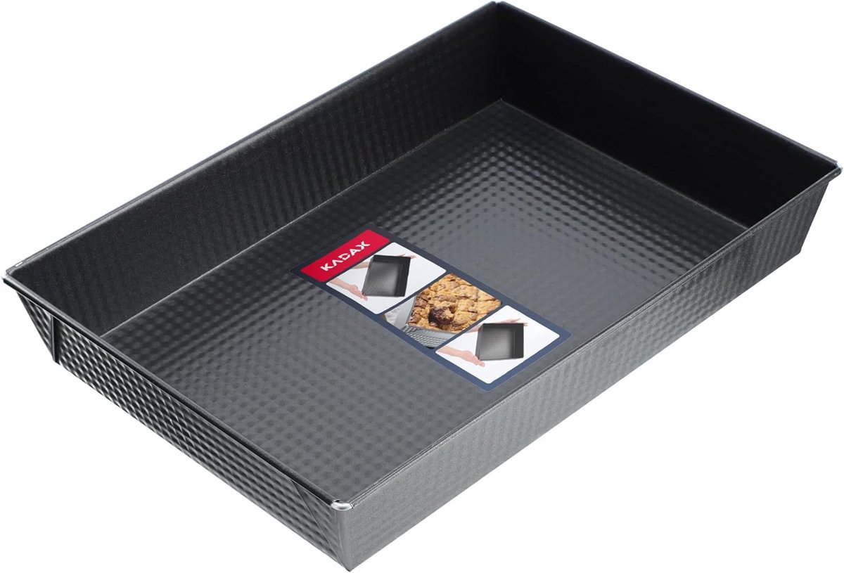 Rechthoekige Bakvorm met Hoge Randen - Ideaal voor Cake, Brood en Brownies - 3 Maten