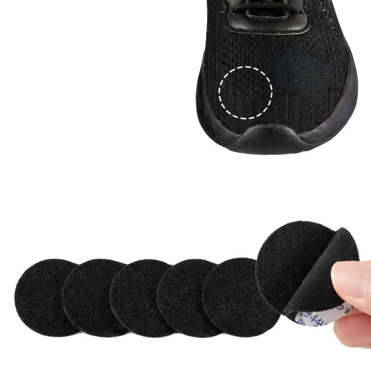 6 Stuks Schoengat reparatie - Schoen teen reparatie vervanging - Schoengat patch - Gat reparatie kit - Zelfklevende schoen gat patch - Voor verschillende Schoenen - LOUZIR