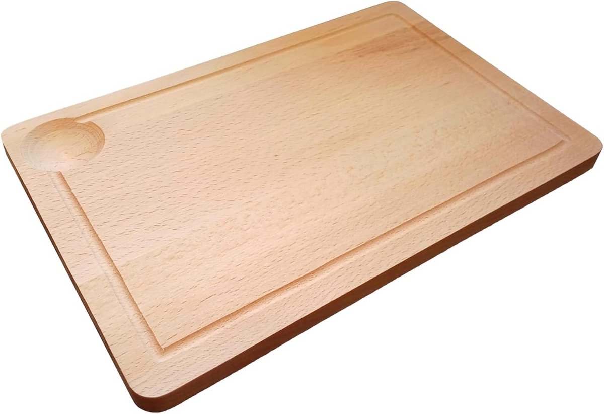 Massieve Houten Snijplank Ecologisch - Stevig & Voedselveilig - 32x21x1,5 cm
