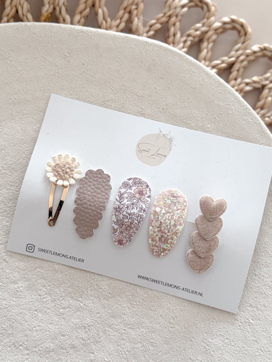 Klikklak Setje - Millie - Klikklak Haarspeldje - Haarspeldjes voor Meisjes - Handgemaakte Haaraccessoires voor Kinderen