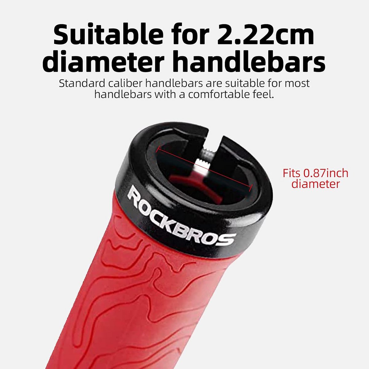 Fietsstuurhandvatten Antislip Rubber Lock-On voor MTB, Racefiets en Vouwfiets