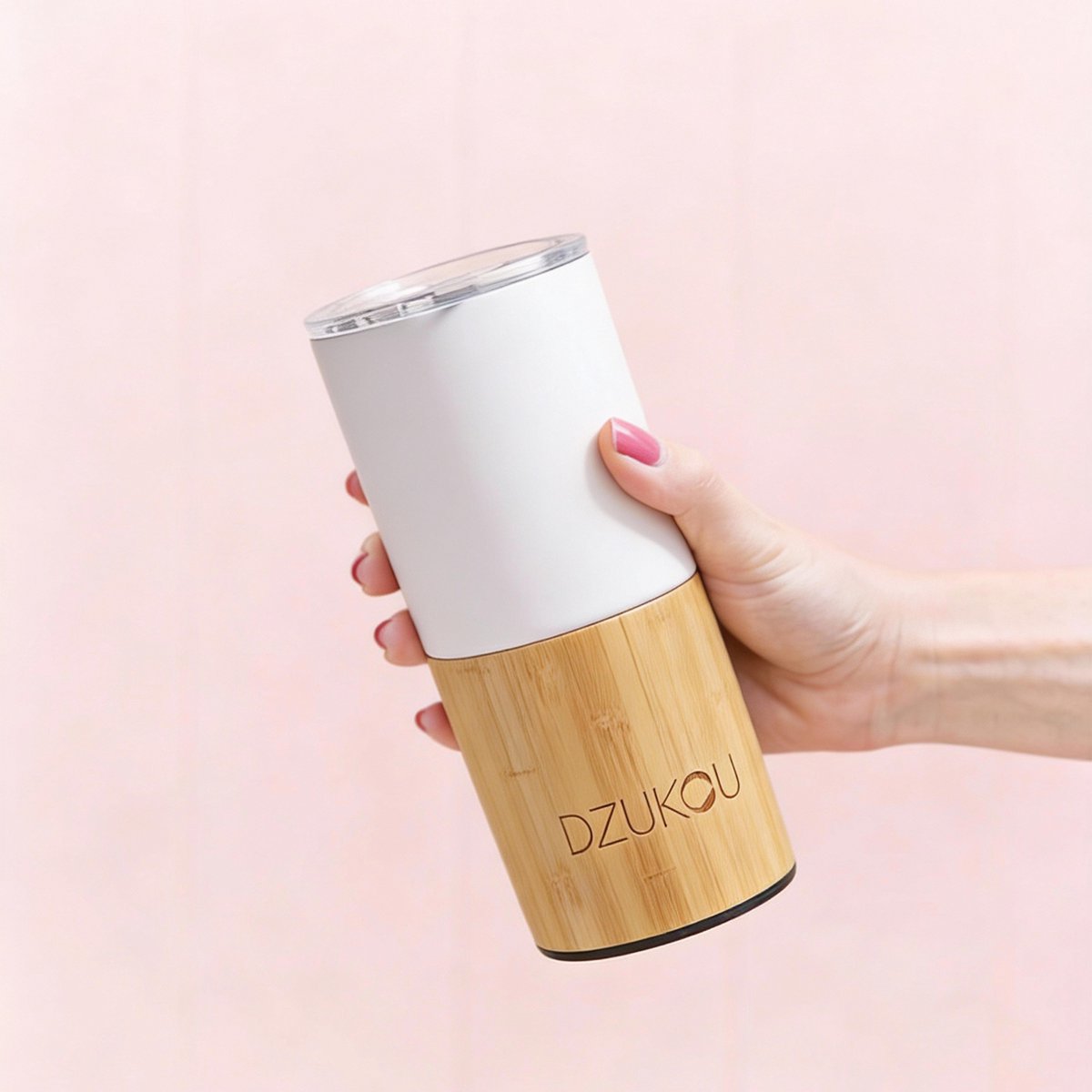 Dzukou Koffiebeker to go 470 ml RVS Bamboe – Herbruikbaar & lekvrij design — cadeau in Koken & Dineren - foto 3