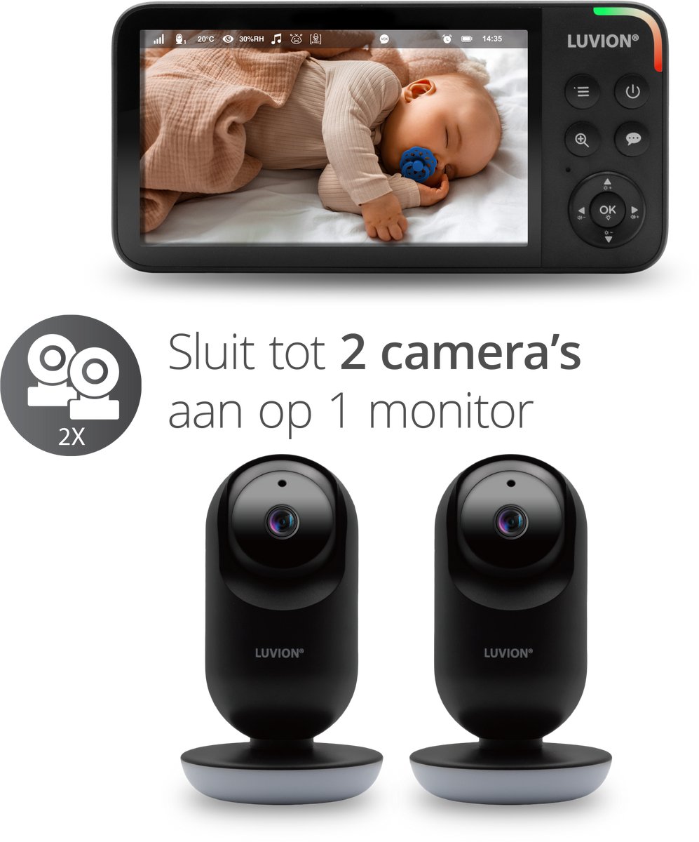 LUVION Supreme Connect 3 Black - Babyfoon met Camera en App thumbnail 4