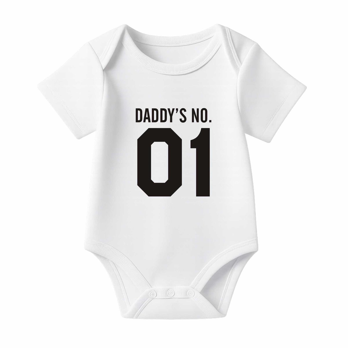 Romper Daddy's no. 1 - wit - korte mouw