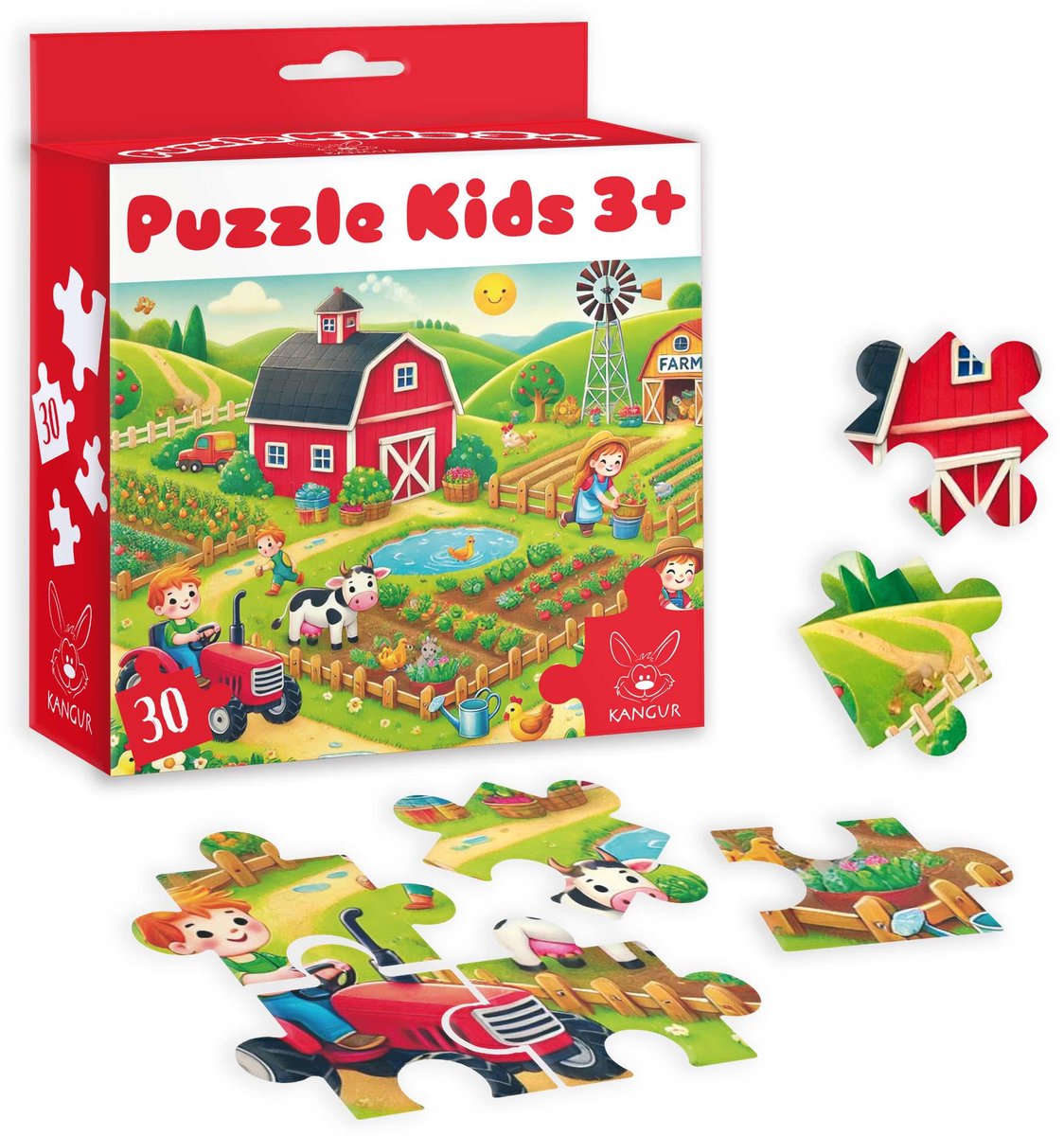Puzzel voor kinderen 3+ Boerderij - Puzzel 30 Elementen
